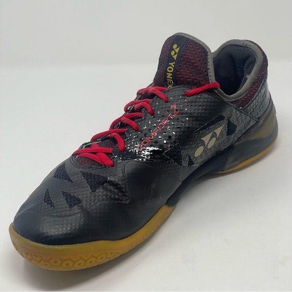 Yonex Comfort Z2 Badminton Shoes Mens 12 Black Red Power Cushion Lace Up main image 4